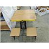 Image 2 : VINTAGE FOLDING PICNIC TABLE & CHAIR SET