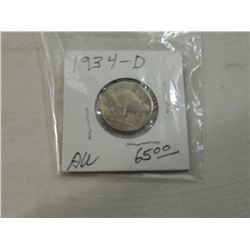 1934 BUFFALO NICKEL