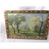 Image 2 : VINTAGE SIGNED OIL PAINTING TREES ALONG ROAD