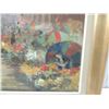 Image 2 : EUROPEAN FLOWER MARKET OIL PAINTING