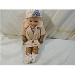 VINTAGE HARD PLASTIC DOLL
