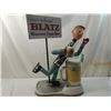 Image 1 : VINTAGE BLATZ BEER SIGN STATUE SKATER