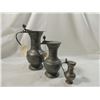 Image 1 : LOT 3 PEWTER LIDDED POURING VESSELS