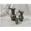 Image 2 : LOT 3 PEWTER LIDDED POURING VESSELS