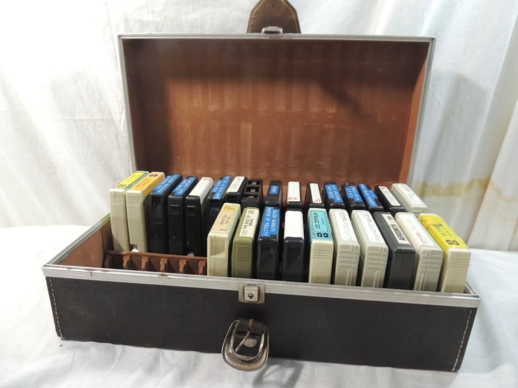 Eight Track Case VINTAGE 8 TRACK CASE & 8 TRACKS