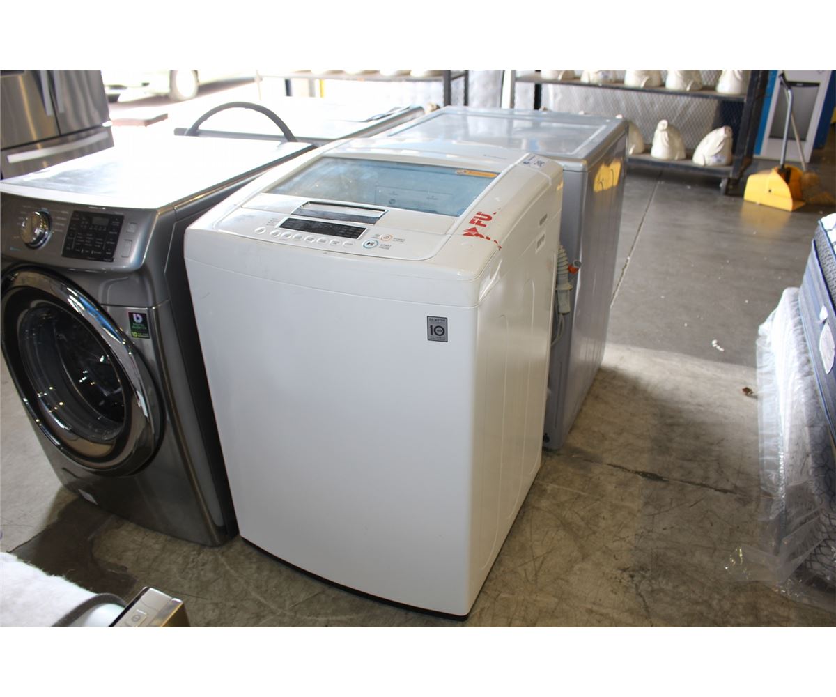 LG TRUE BALANCE WASHING MACHINE - WHITE - Able Auctions LG TRUE BALANCE WASHING MACHINE - WHITE - Able Auctions