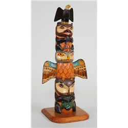 Mark Spence Hollow Back Totem 1943 Carved with Six Figures - Masset, Queen Charlotte Islands, B.C. 1