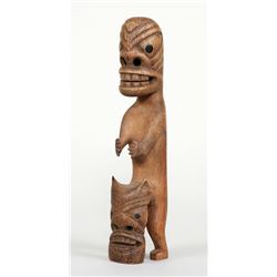 Carved Wood Tupiak 7" H.  Good Condition