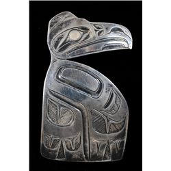Derek Wilson Silver Raven Pendant 1"x 1 7/8"  Good Condition
