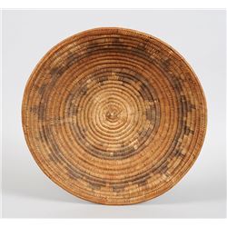 Navajo Basketry Wedding Tray 14" D. 4" H.  Fair Condition