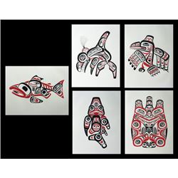 Complete Portfolio of Bill Reid Book "The Legacy" Includes Five Bill Reid Silkscreens; Killer Whale,