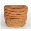 Image 2 : Lillooet Burden Basket with Imbricated Banded Design 14" L. 11 1/2" W. 8 3/4" H.  Good Condition