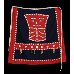 Northwest Coast Dance Apron, Copper Design Decorated with Buttons, Mother of Pearl and Bells 26 x 27