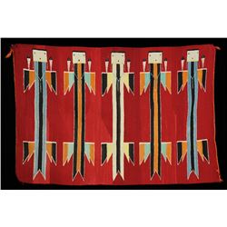 Navajo Yei Rug 31"x 45"  Good Condition Minor Stain and Edge Loss