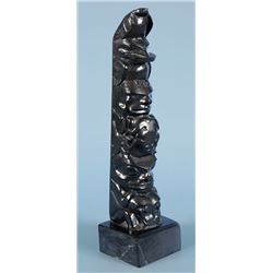 Arthur Moody Argillite Totem Carved with Eight Figures Signed "May 25, 1932 Carved by Arthur Moody S