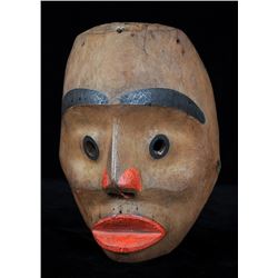 19TH C. Nuu-chah-nulth Dance Mask 10 1/4" H. 7 3/4" W.  Good Condition