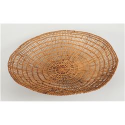 Hupa Open Work Basketry Tray 14 1/2" D.  Good Condition