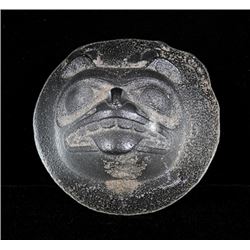 Bill Reid Cast Glass Bear Head  4 3/8" W.  Good Condition
