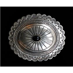 Navajo Concho Belt Buckle ca. 1940's - 50's 3 1/4"x 4"  Good Condition