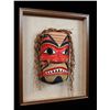 Image 1 : Shark Mask Mounted In Frame 23 3/4"x 28 3/4"  Good Condition