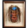 Image 1 : Dsonoqua Mask Mounted In Frame 23 3/4"x 28 3/4"  Good Condition