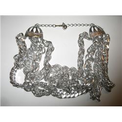 Four Silver Colored Chained Necklace