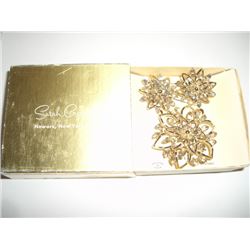 Sarah Coventry Fine Fashion Jewelry Earring and Pin Set