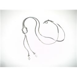 Silver Colored Thin Chained Necklace