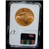 Image 1 : 1910-S $20 ST. GAUDENS GOLD COIN - NGC MS62
