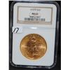 Image 2 : 1910-S $20 ST. GAUDENS GOLD COIN - NGC MS62