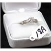 Image 1 : LADIES 18K WHITE GOLD .75CT DIAMOND RING
