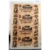 Image 1 : $100 UNCUT SHEET CANAL BANK NOTES - NEW ORLEANS