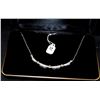 Image 2 : ELEGANT LADIES DIAMOND 14K WHITE GOLD NECKLACE