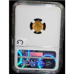 EARLY 1851 TYPE 1 GOLD COIN - NGC AU58