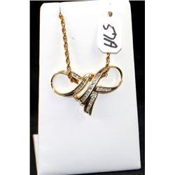 LADIES 14K CUSTOM MADE DIAMOND FASHION PENDANT
