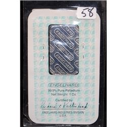 ENGELHARD 1 OZ 99.9 PALLADIUM BAR