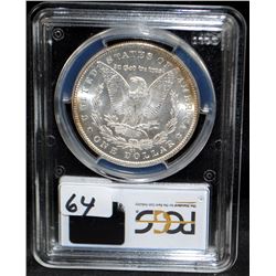 RARE KEY 1885-CC MORGAN DOLLAR - PCGS MS64