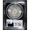 Image 1 : RARE KEY 1885-CC MORGAN DOLLAR - PCGS MS64