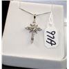 Image 2 : LADIES 14K WHITE GOLD DIAMOND CROSS