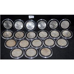 20 MIXED DATE PEACE DOLLARS FROM SAFE DEPOSIT