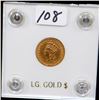 Image 2 : 1873 TYPE 3 $1 GOLD COIN FROM SAFE DEPOSIT