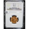 Image 2 : 1884 $5 LIBERTY GOLD COIN - NGC MS62