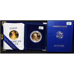 1986 ONE OUNCE PROOF GOLD AMERICAN EAGLE