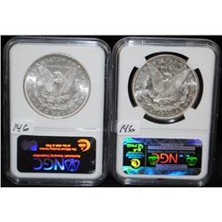 1881-S AND 1885 MORGAN DOLLARS - NGC MS64
