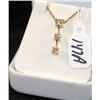 Image 2 : LADIES 14K YELLOW GOLD 3-STONE DIAMOND PENDANT