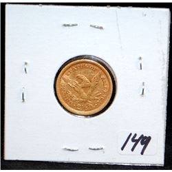 SCARCE 1868-S $2 1/2 LIBERTY GOLD COIN