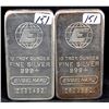 Image 2 : TWO ENGELHARD "10 TROY OUNCE" 999+ SILVER BARS