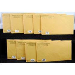 9 "UNOPENED" 1961 PROOF SETS FROM SAFE DEPOSIT