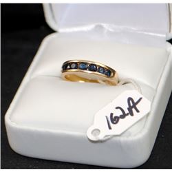 LADIES 14K YELLOW GOLD SAPPHIRE FASHION BAND