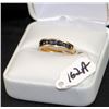 Image 1 : LADIES 14K YELLOW GOLD SAPPHIRE FASHION BAND